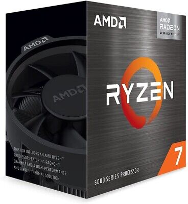 100-100000263BOX(5700G) AMD Ryzen 7 5700G Desktop CPU (Boxed), 8-Core/ 16 Threads UNLOCKED, Max Freq 4.6 GHz, 16MB L3 Cache AM4 65W, With Wraith Stealth cooler