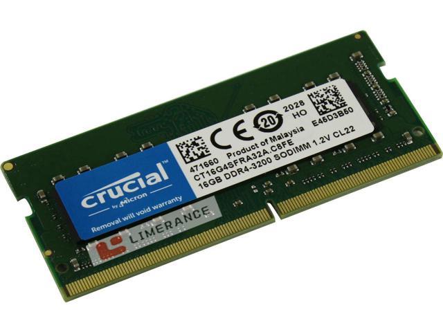 CT16G4SFRA32A DDR4 3200MHz 16GB (1x16) SODIMM Memory