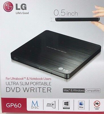 GP60NB50 8x External USB Ultra Slim Portable DVD Drive