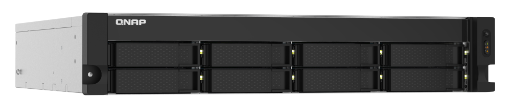 2U 12-Bay rackmount NAS, Intel Celeron N5095 quad-core, 8 GB onboard not expandable, 12 x 3.5"/2.5" SATA 6Gb/s drive bays, 2 x 2.5GbE