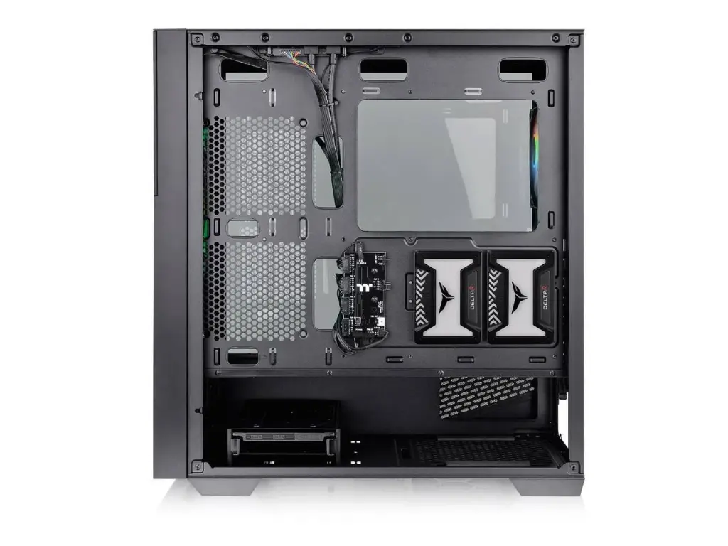 Thermaltake CA-1S4-00M1WN-00 Divider 370 Tempered Glass ARGB Mid Tower ATX Case Black Edition