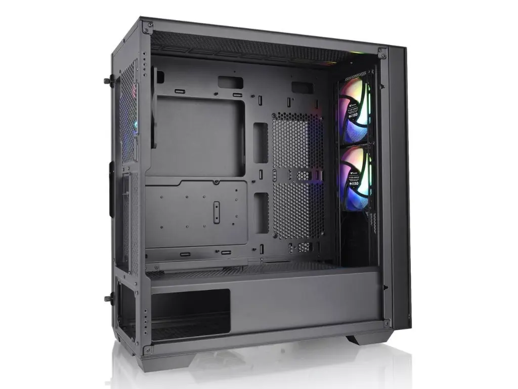 Thermaltake CA-1S4-00M1WN-00 Divider 370 Tempered Glass ARGB Mid Tower ATX Case Black Edition