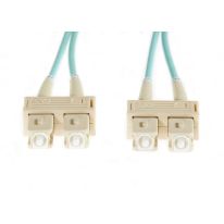 [FL.OM3SCSC10M] FL.OM3SCSC10M 10m SC-SC OM3 Multimode Fibre Optic Cable: Aqua