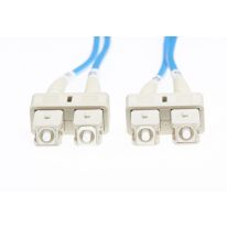 [FL.OM1SCSC1MB] 1m SC-SC OM1 Multimode Fibre Optic Cable: Blue