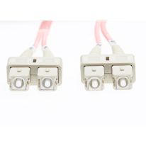 [FL.OM4SCSC10MP] 10m SC-SC OM4 Multimode Fibre Optic Cable: Salmon Pink - 2mm