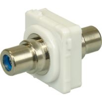 [005.008.0040] 005.008.0040 RCA Female to RCA Female Blue (White Bezel)