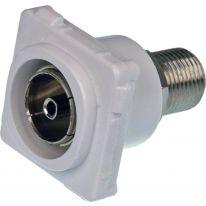 [005.008.0065] 005.008.0065 PAL to F Type Female Insert WHITE