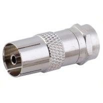 [008.008.0038] 008.008.0038 TV Antenna Cable Adapter - F TYPE Male to  PAL Female Adaptor / Straight