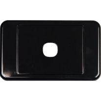 016.002.0007 1 Way Australian Style Wall Plate Black