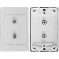 016.005.0002 Double F-Type Coaxial Wall Plate