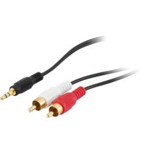 022.000.0047 3m Stereo 3.5mm Plug to 2 x Red White RCA Cable