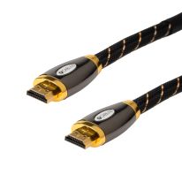 [022.009.3000] 022.009.3000 0.5m DELUXE Premium High Speed HDMI® cable with Ethernet Supports 4K@60Hz as specified in HDMI 2.0 | Black Mesh
