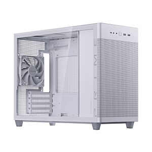 ASUS PRIME AP201-WH TG Tempered Glass mATX Case White