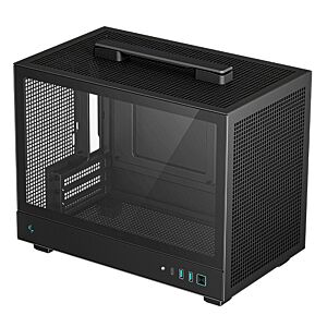 H160-BKNGI0-G Deepcool R-C-1 CH160 Ultra-Portable Tempered Glass mITX Case Black