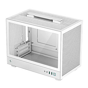Deepcool R-CH160-WHNGI0-G-1 CH160 Ultra-Portable Tempered Glass mITX Case White