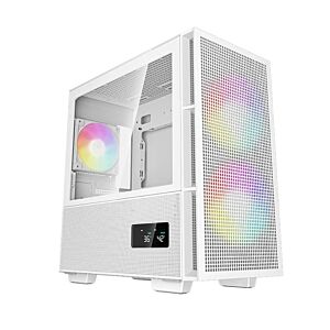 DeepCool R-CH360-WHAPE3D-G-1 CH360 Digital White Tempered Glass mATX Case