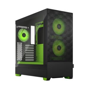 Fractal Design FD-C-POR1A-04 Pop Air RGB Green Core Tempered Glass Clear Tint Mid-Tower ATX Case