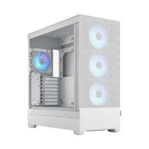 FD-C-POR1X-01 Fractal Design  Pop XL Air RGB White Tempered Glass Clear Tint Mid-Tower E-ATX Case