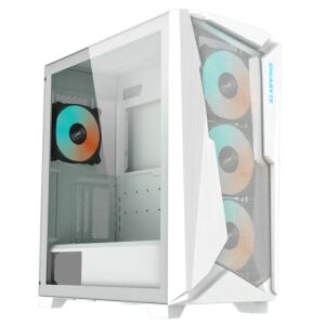 Gigabyte GB-C301GW C301 RGB Tempered Glass E-ATX Mid Tower Gaming Case White
