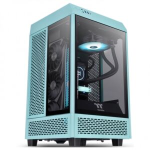 [CA-1R3-00SBWN-00] Thermaltake CA-1R3-00SBWN-00 The Tower 100 Tempered Glass Mini ITX Tower Turquoise Edition