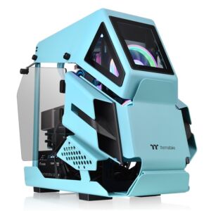 [CA-1R4-00SBWN-00] Thermaltake CA-1R4-00SBWN-00 AH T200 Tempered Glass mATX Micro Case Turquoise Edition