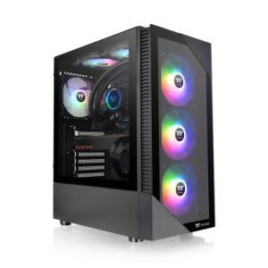 [CA-1X3-00M1WN-00] Thermaltake CA-1X3-00M1WN-00 View 200 ARGB Tempered Glass Mid Tower Case Black Edition