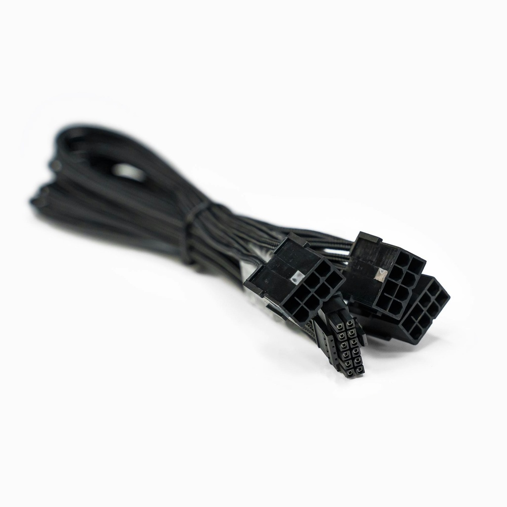 [GC-656484] GamerChief 12VHPWR 450W 3x8-Pin 45cm Sleeved Extension Cable (Black)