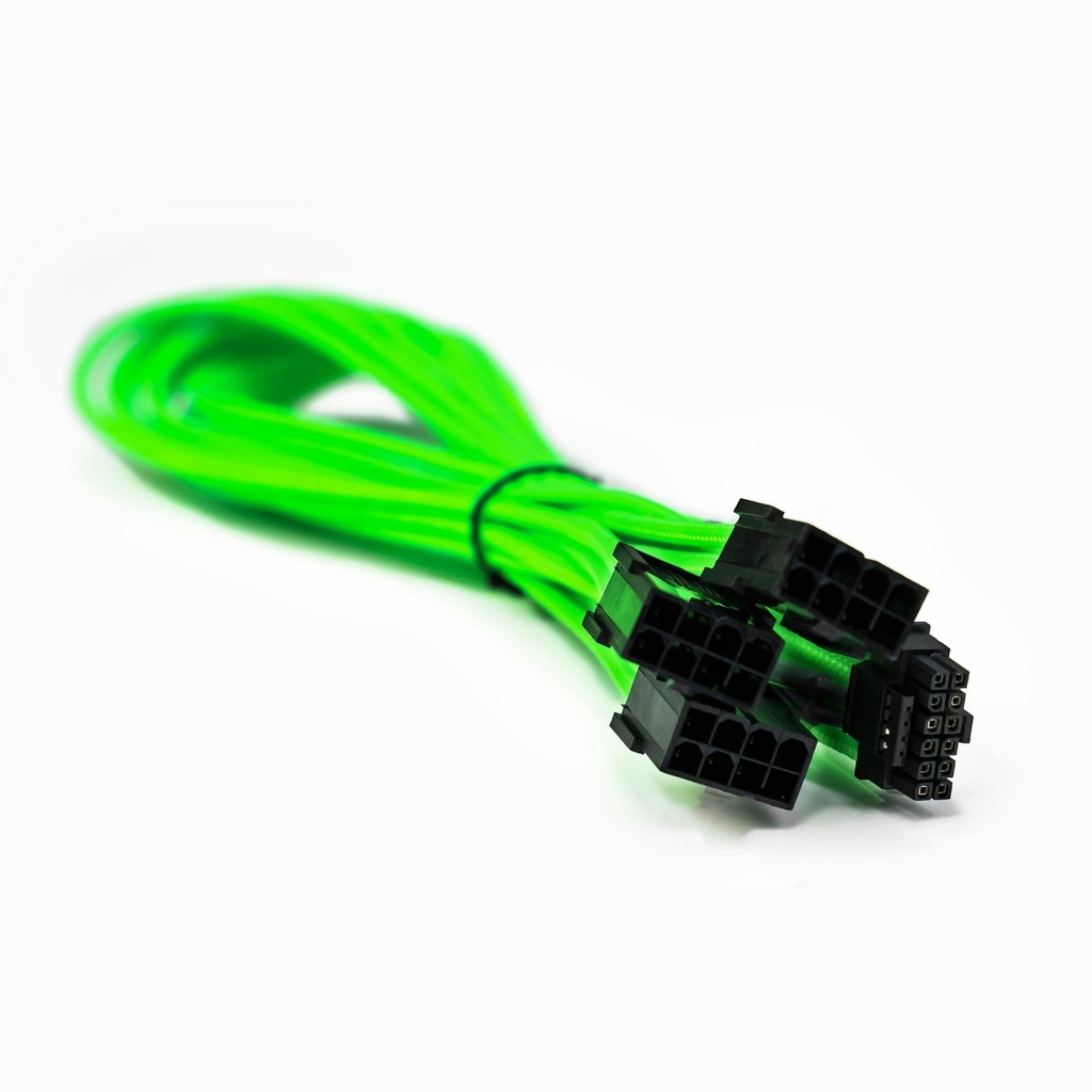 [GC-656488] GamerChief 12VHPWR 450W 3x8-Pin 45cm Sleeved Extension Cable (Green)