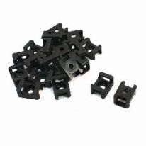 003.025.1515 Saddle Type Mount - 15mm x 10mm - Black | Bag of 100