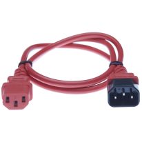 [011.180.1218] IEC C13 to C14 Power Cable Red 2M