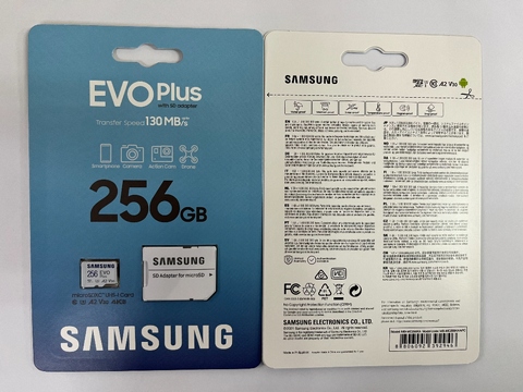 [MB-MC256KA/APC] MB-MC256KA/APC 256GB EVO Plus microSDXC V30 A2 U1 Memory Card - 130MB/s