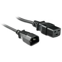 [011.180.1112] IEC C14 to C19 10A Power Cable Black 2M