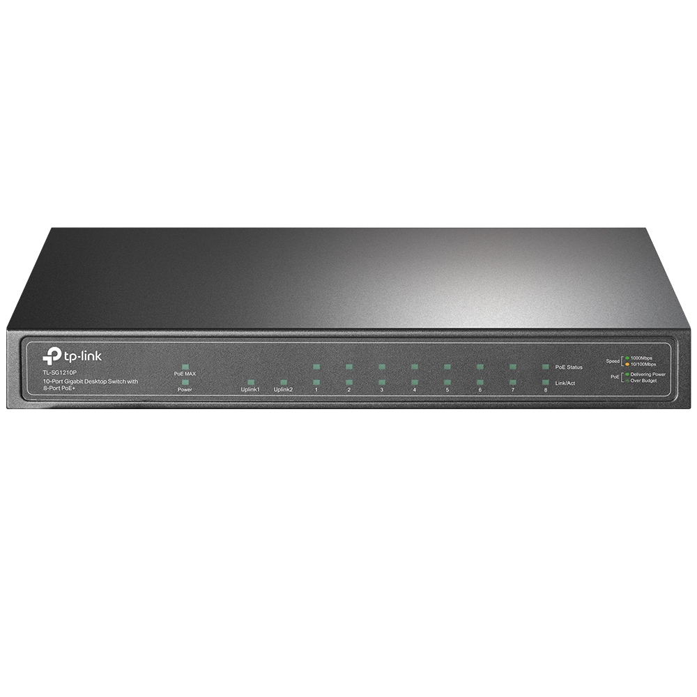 [TL-SG1210P] TL-SG1210P TP-Link  | 10 port Gigabit Desktop Switch with 8 Port PoE+