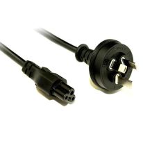 [011.180.0021] IEC C5 Clover Leaf Style Appliance Power Cable Black 2M