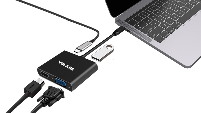 [VL-UCVH3C] VL-UCVH3C Aluminium USB-C USB 3.0 HDMI Multiport Adapter
