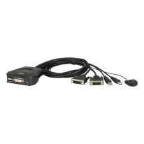 [CS22D] CS22D Aten  2-Port USB DVI Cable KVM Switch with Remote Port Selector