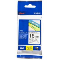 [003.025.0241] Brother Strong Adhesive TZe Tape - Black on White - 18mm