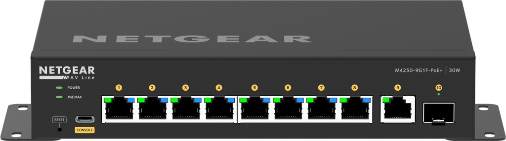 [GSM4210PD-100AUS] GSM4210PD-100AUS Netgear 8x1G PoE+ 110W 1x1G and 1xSFP Managed Switch