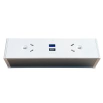 [018.040.0001] 018.040.0001 OE Elsafe: Qiksilva 35 - 2 x GPO & TUF A+C w/ Desktop Clamp Bracket