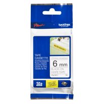 [003.025.0211] Brother TZES211 | 6mm Black on White Strong Adhesive TZE Tape