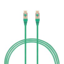 [004.300.8000] 0.25m CAT6A RJ45 S/FTP THIN LSZH 30 AWG Network Cable | Green