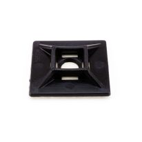[003.025.0013] Self Adhesive Tie Mount 12.5 x 12.5mm x 3.2mm - Colour: Black | 100 pk