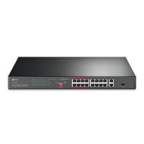 [TL-SL1218P] TP-Link TL-SL1218P | 16 Port 10/100Mbps + 2 Port Gigabit Rackmount Switch with 16 Port PoE+