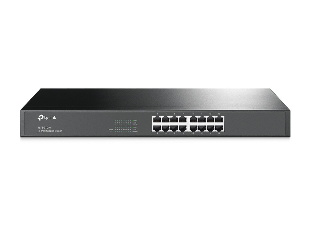 [TL-SG1016] TL-SG1016 TP-Link  | 16 port Gigabit Switch with 1U 19-inch rack-mountable steel case