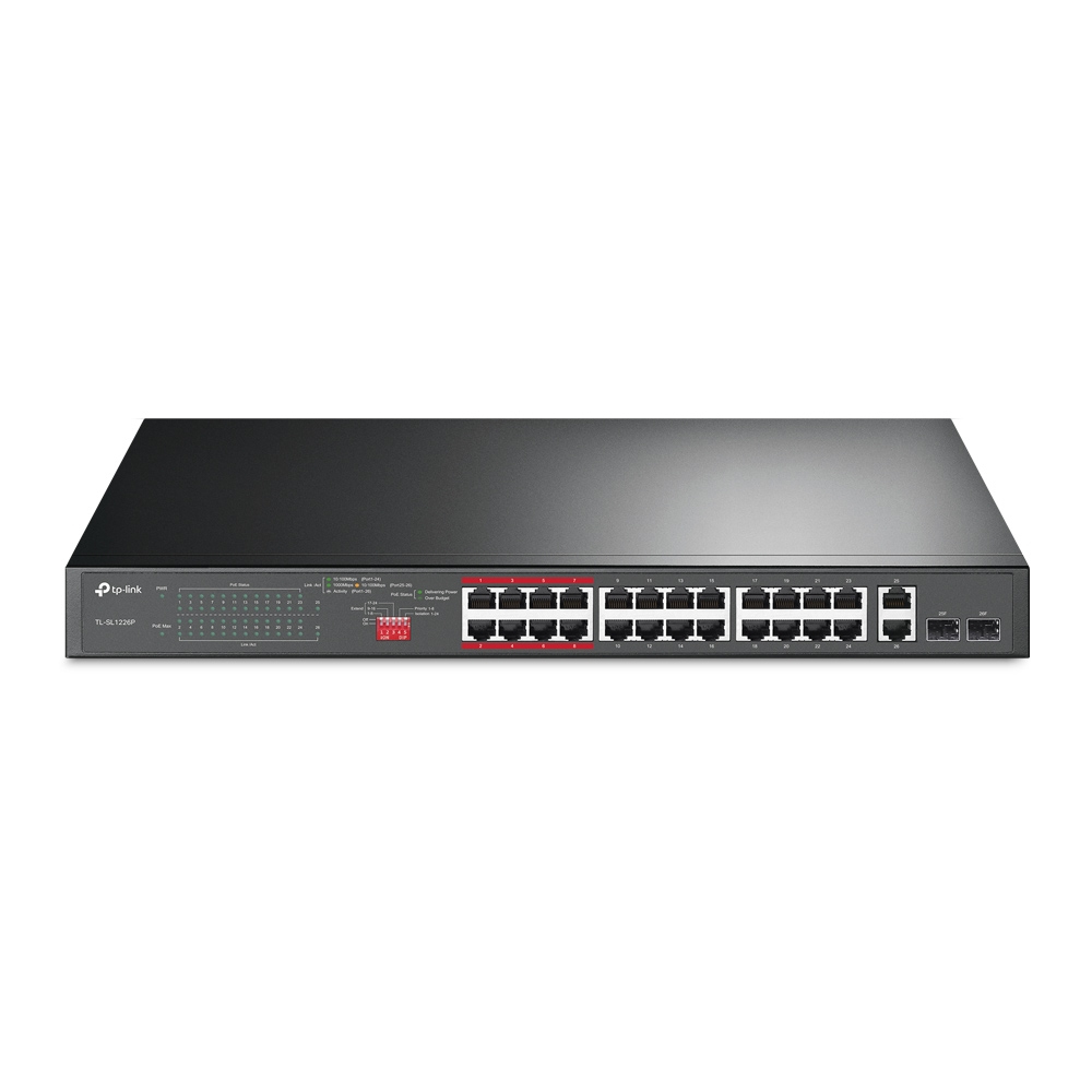 [TL-SL1226P] TL-SL1226P TP-Link  | 24 Port 10/100Mbps + 2 Port Gigabit Unmanaged PoE+ Switch