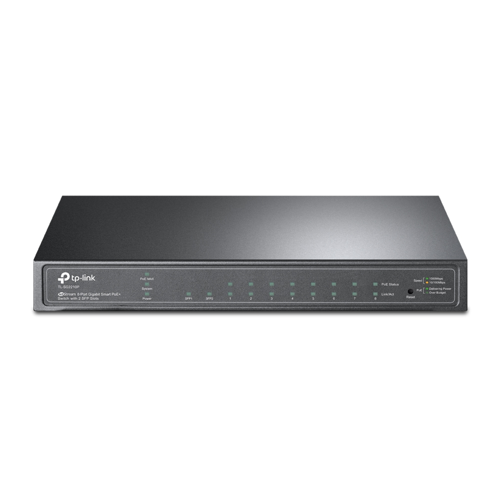 [TL-SG2210P] TL-SG2210P TP-Link : 8-Port Gigabit Ethernet Switch PoE+ and 2 SFP