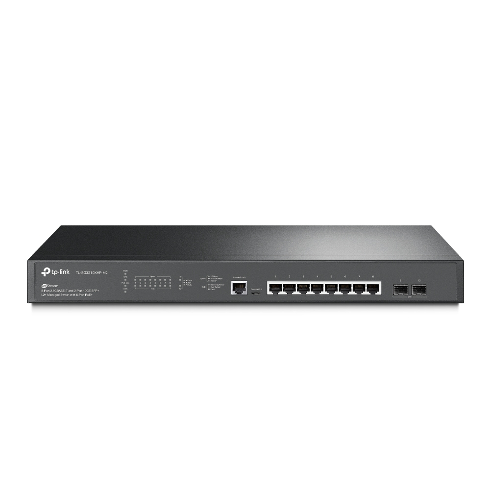 [TL-SG3210XHP-M2] TL-SG3210XHP-M2 TP-Link  | JetStream 8 Port 2.5GBASE-T and 2-Port 10GE SFP+ L2+ Managed Switch with 8-Port PoE+