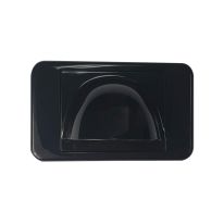 [016.000.1001] 016.000.1001 Bullnose Wall Plate: Black