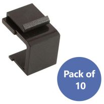 [010.003.0005] Keystone Blank Inserts-Black Pack of 10