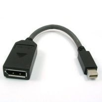 [022.002.0445] 022.002.0445 15cm Mini DisplayPort Male to DisplayPort Female: Black